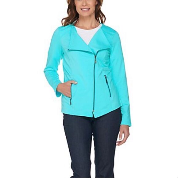 Belle by Kim Gravel Knit Motorcycle Jacket - Picture 1 of 5